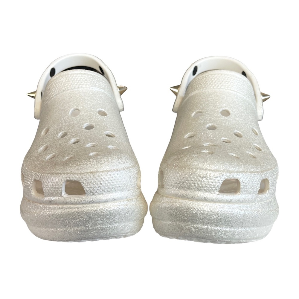 Women Crocs Classic Bae Glitter Stud Platform Clog Size 10 - White -LIMITED - Picture 3 of 12